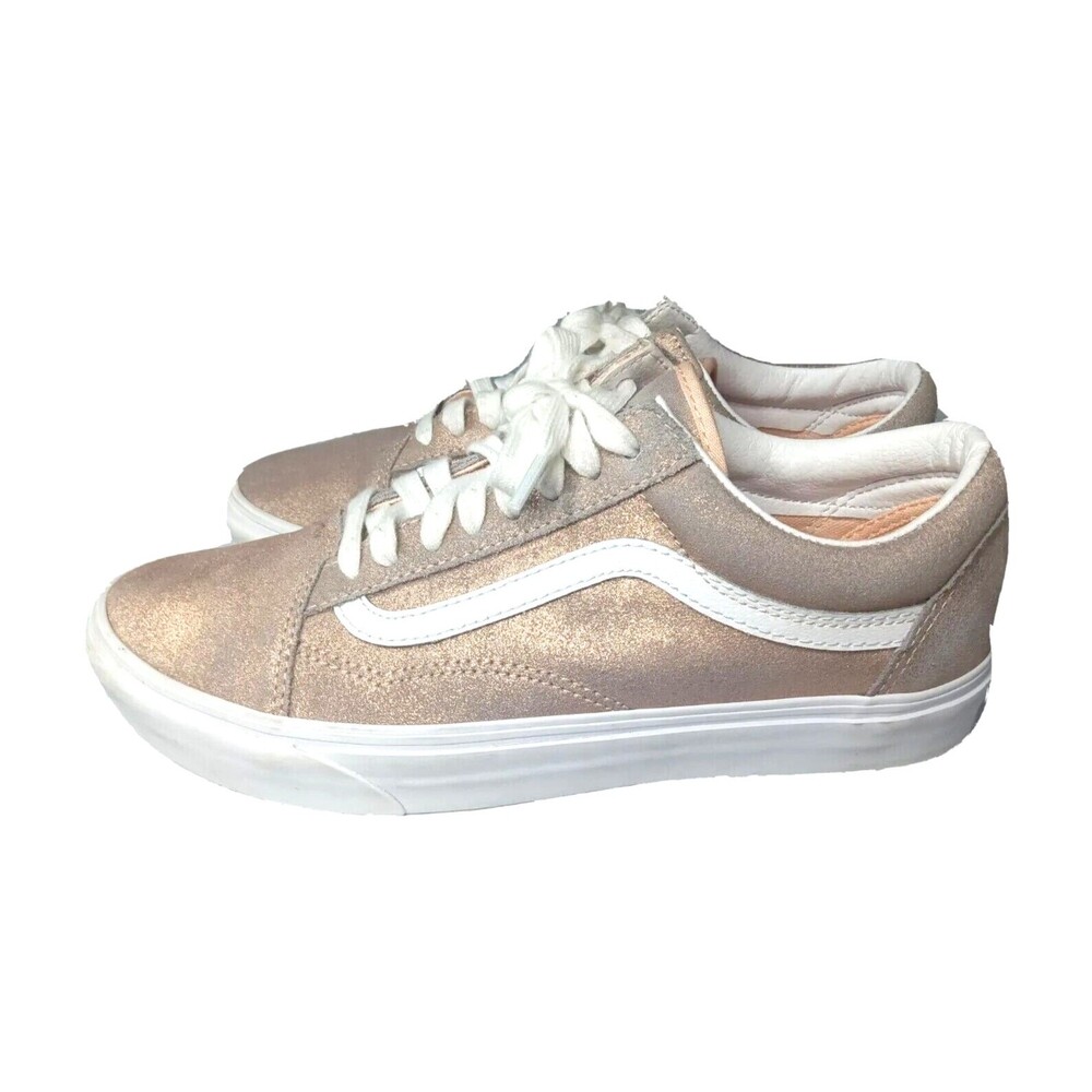 Vans Old Skool Shoes Womens Size 10 Casual Sneaker Rose Gold